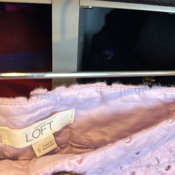 Loft lavender eyelet shorts size 0​ - Picture 2 of 3